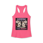 Gemini I Have Two Moods Tank Top – Funny Zodiac Bunny Graphic Tank | Cute Astrology Meme Summer Top | Gemini Horoscope Gift
