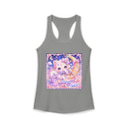 Kawaii Kitten Moon Tank Top – Cute Pastel Cat on Crescent Moon Graphic Tank | Dreamy Celestial Kitty Summer Top | Cutiecore Gift