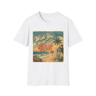 Wish You Were Here T-Shirt – Retro Beach Postcard Graphic Tee | Vintage Coastal Surf Shirt | Tropical Summer Gift