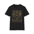 Taurus Celestial Forest Queen T-Shirt – Mystical Zodiac Astrology Graphic Tee | Earth Sign Fantasy Goddess Shirt | Taurus Horoscope Gift