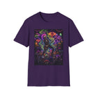 Psychedelic Skeleton Mushroom T-Shirt – Cannabis and Magic Mushroom Graphic Tee | Trippy Dancing Skeleton Shirt | Enchanted Haze Gift