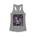 Libra Celestial Twin Foxes Tank Top – Mystical Zodiac Astrology Graphic Tank | Moonlit Fantasy Fox Summer Top | Libra Horoscope Gift