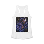 Pisces Celestial Moon Sorceress Tank Top – Mystical Zodiac Astrology Graphic Tank | Cosmic Fantasy Water Sign Summer Top | Pisces Horoscope Gift
