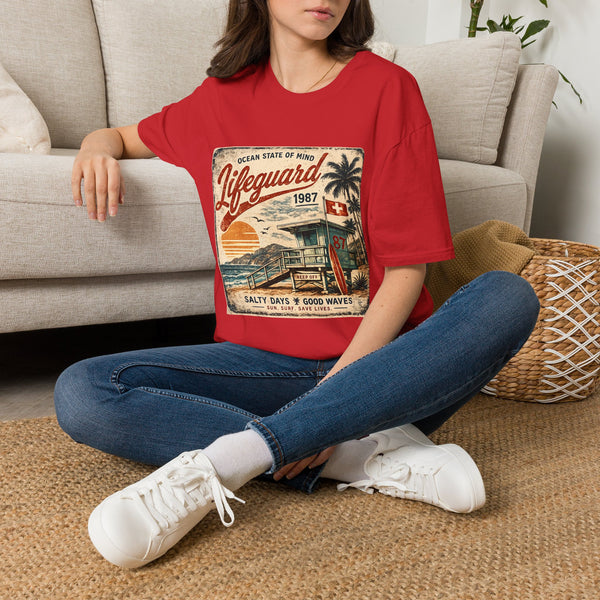 Lifeguard 1987 T-Shirt – Vintage Beach Graphic Tee | Ocean State of Mind Surf Shirt | Salty Days & Good Waves Summer Gift