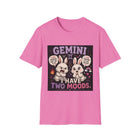 Gemini I Have Two Moods T-Shirt – Funny Zodiac Bunny Graphic Tee | Cute Astrology Meme Shirt | Gemini Horoscope Gift