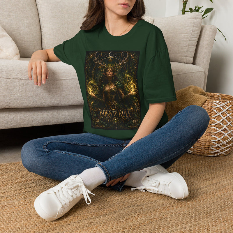 Born to Rule T-Shirt – Enchanted Forest Queen Fantasy Graphic Tee | Dark Fae Goddess Shirt | Fangs & Fairy Tales Gift