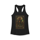Taurus Enchanted Forest Priestess Tank Top – Mystical Zodiac Astrology Graphic Tank | Woodland Fantasy Moon Magic Summer Top | Taurus Horoscope Gift