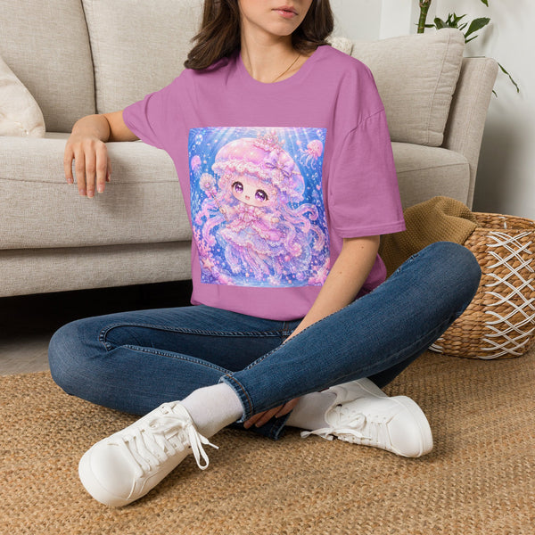 Kawaii Jellyfish Princess T-Shirt – Cute Pastel Ocean Girl Graphic Tee | Magical Underwater Fantasy Shirt | Cutiecore Sea Life Gift