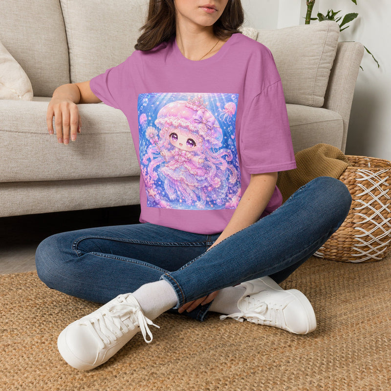 Kawaii Jellyfish Princess T-Shirt – Cute Pastel Ocean Girl Graphic Tee | Magical Underwater Fantasy Shirt | Cutiecore Sea Life Gift