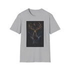 Celestial Stag T-Shirt – Moonlit Deer with Glowing Antlers Graphic Tee | Mystical Woodland Fantasy Shirt | Nature Lover Gift