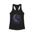 Moonlit Raven Tank Top – Celestial Crow & Crescent Moon Graphic Tank | Mystical Fairycore Summer Top | Fairy Dust & Moonbeams Gift