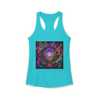 Psychedelic Portal Tank Top – Cannabis and Magic Mushroom Graphic Tank | Trippy Cosmic Forest Summer Top | Enchanted Haze Gift