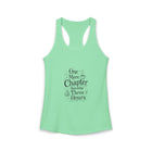 One More Chapter Became Three Hours Tank Top – Funny Book Lover Graphic Tank | Cute Reader Quote Summer Top | Literary Gift from The Bookworm’s Hideaway